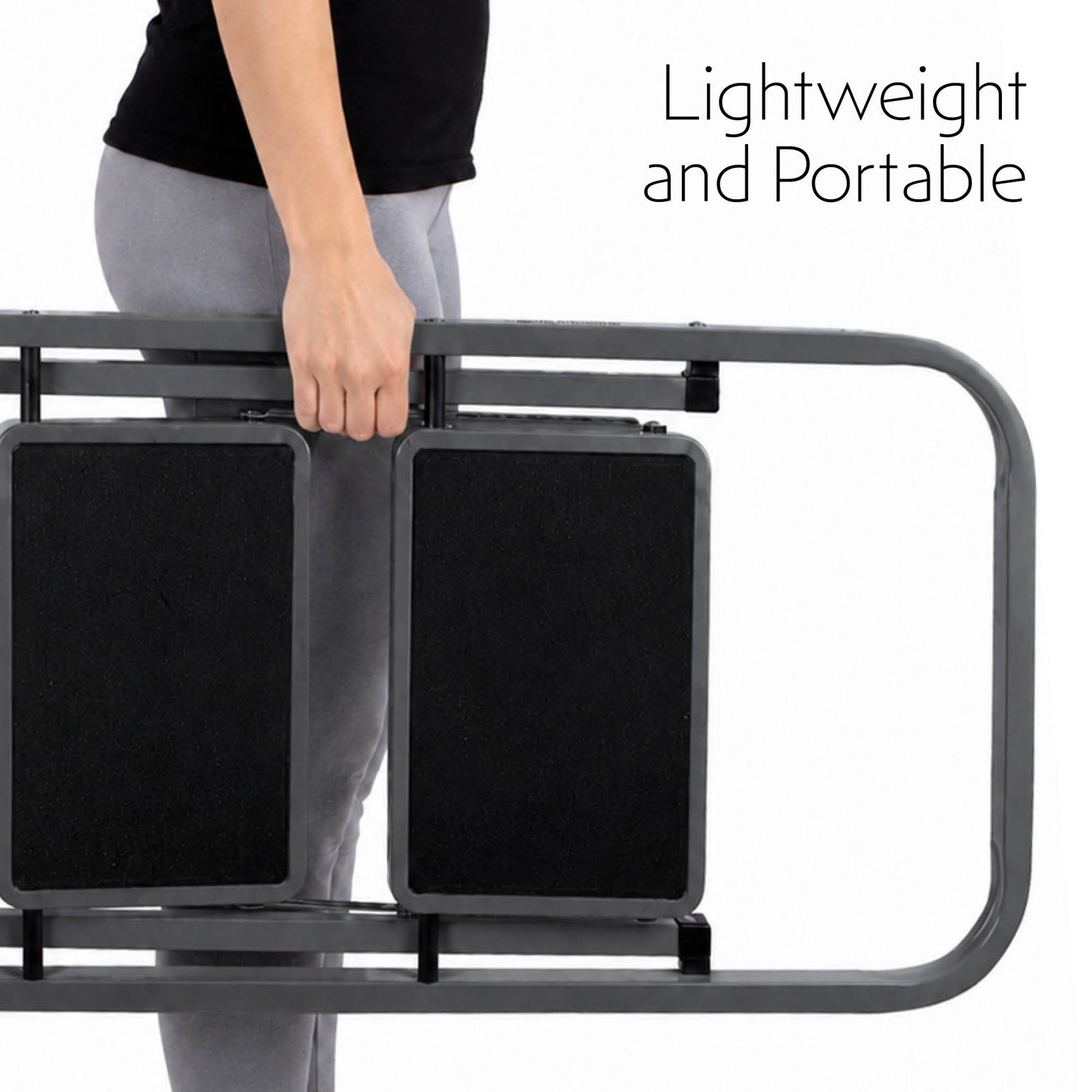 4 Step Ladder Heavy-duty Steel Folding Step Stool 150kg Capacity | Grey