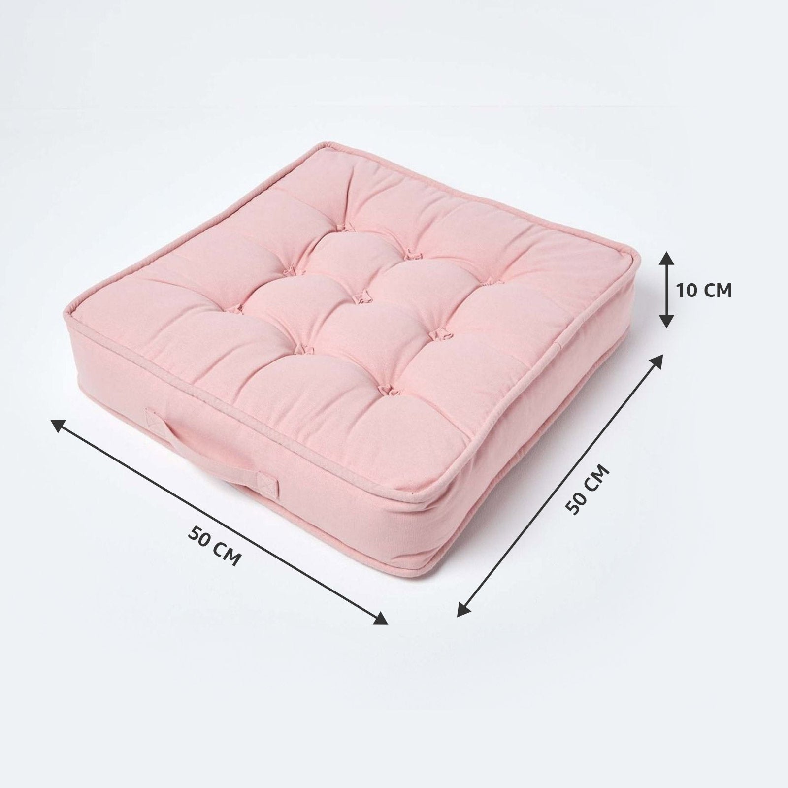 Cotton Armchair Booster Cushion | 50cm x 50cm | Pink