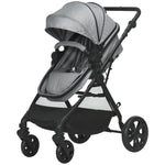2 In 1 Pushchair Stroller W/ Reversible Seat Single Hand Foldable | Grey