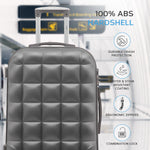 Medium 25" Hard Shell Bubble Design Check-in Suitcase Hold Luggage Bag 20kg+ | Medium | Anthracite