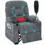 HOMCOM Electric Massage Recliner Chair With Heat, Reclining Chair, Dark Grey