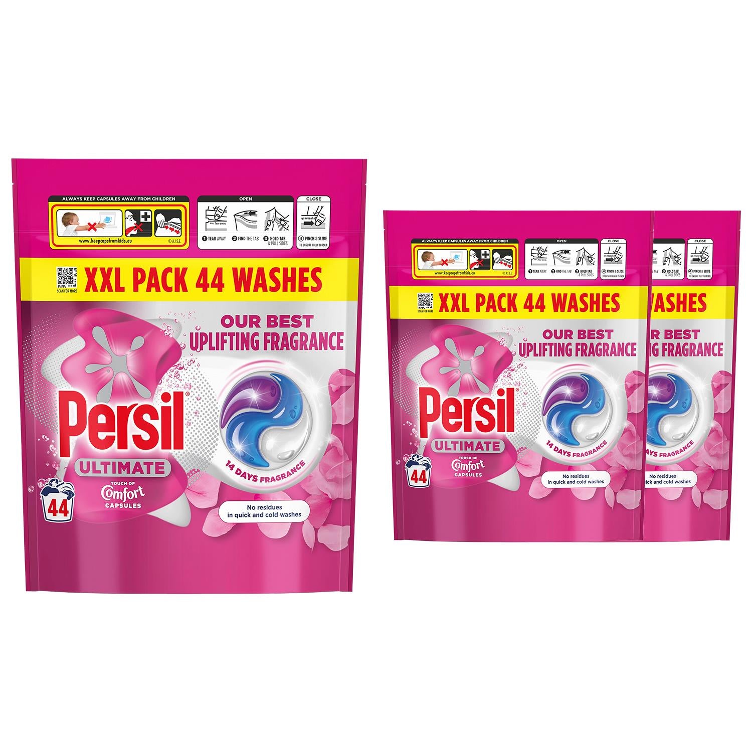 Ultimate Washing Capsules Touch Of Comfort 44 Washes, 3 Pack