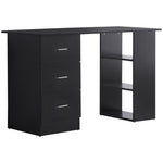 120cm Computer Desk Pc Table Workstation W/ 3 Shelf & Drawer | Black