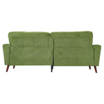 2-seater Chenille Upholstered Sofa With Pillows | Green
