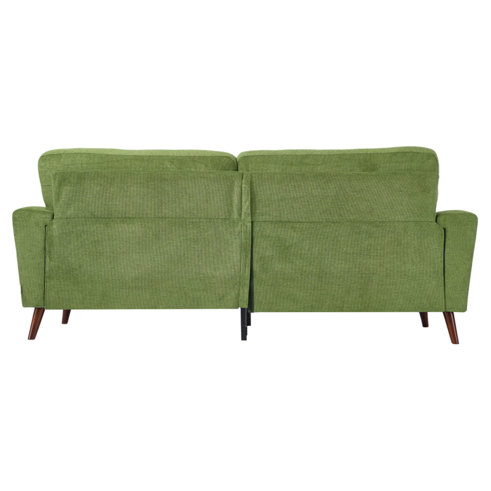 2-seater Chenille Upholstered Sofa With Pillows | Green