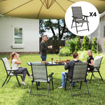 Folding Chair W/ Breathable Mesh Fabric Seat | Set of 4