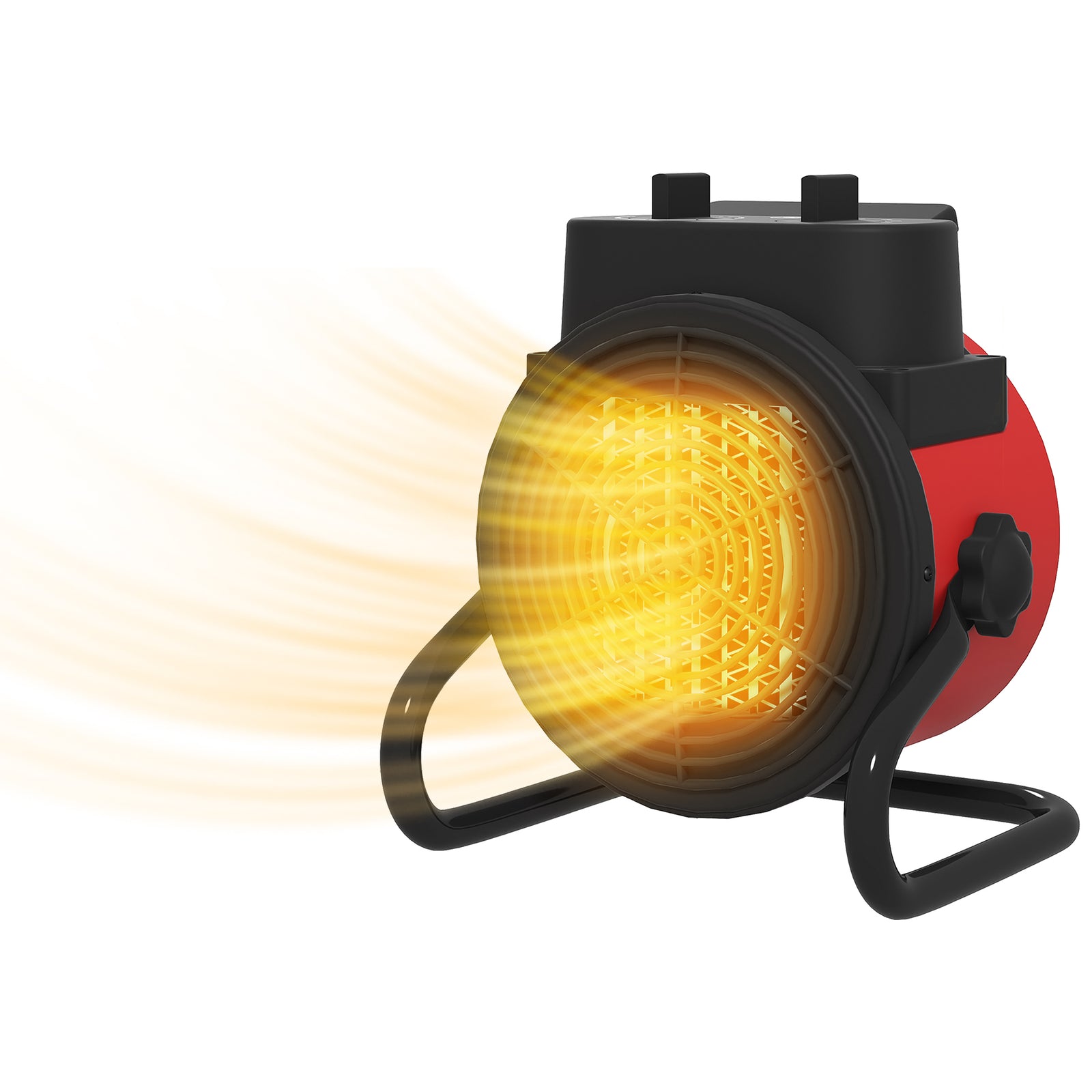 Portable Ceramic Electric Heater, 1500w Fan Space Heater | Red