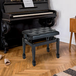 Faux Leather Piano Stool Height Adjustable Seat Keyboard