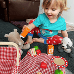 Wicker Picnic Basket, Complete With Blanket & Play Food
