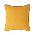 Cotton Rajput Ribbed Cushion Cover | 60cm x 60cm | Mustard