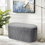Modern Pleated Storage Ottoman – Lift-up Lid Footstool And Storage Bench, 78 X 38 X 38 Cm