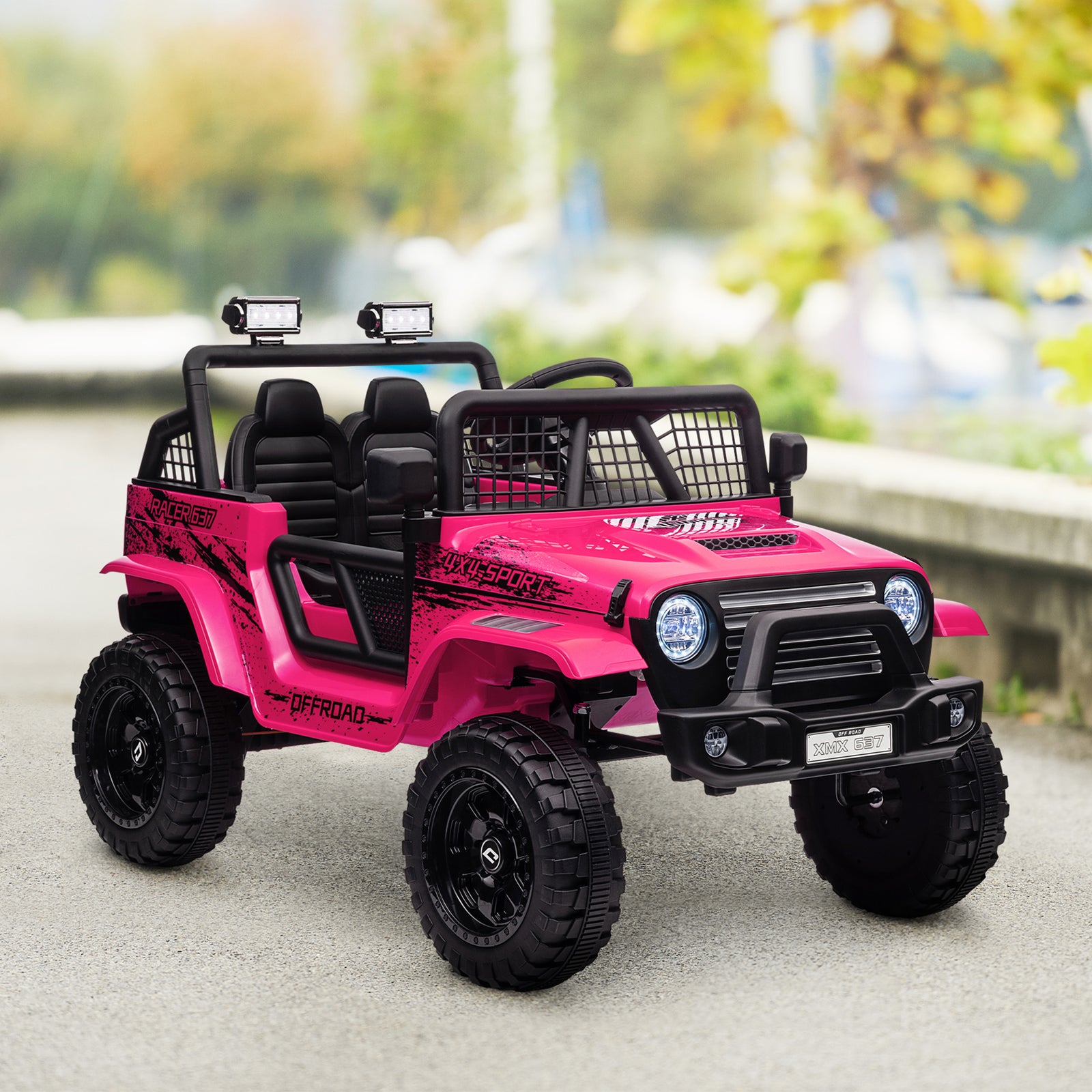 Kids Ride On Car, 12v Electric Truck W/ Suspension | Pink