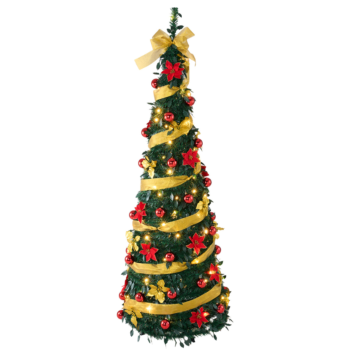 Breeins Pre-lit Pop-up Artificial Christmas Tree