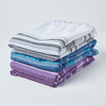 Cotton Morocco Striped Throw | 225cm x 255cm | Mauve