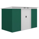 9 X 4ft Outdoor Metal Frame Garden Storage Shed W/ 2 Door | Dark Green