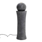 Outdoor Modern Cylindrical Water Polo Fountain With Warm Light