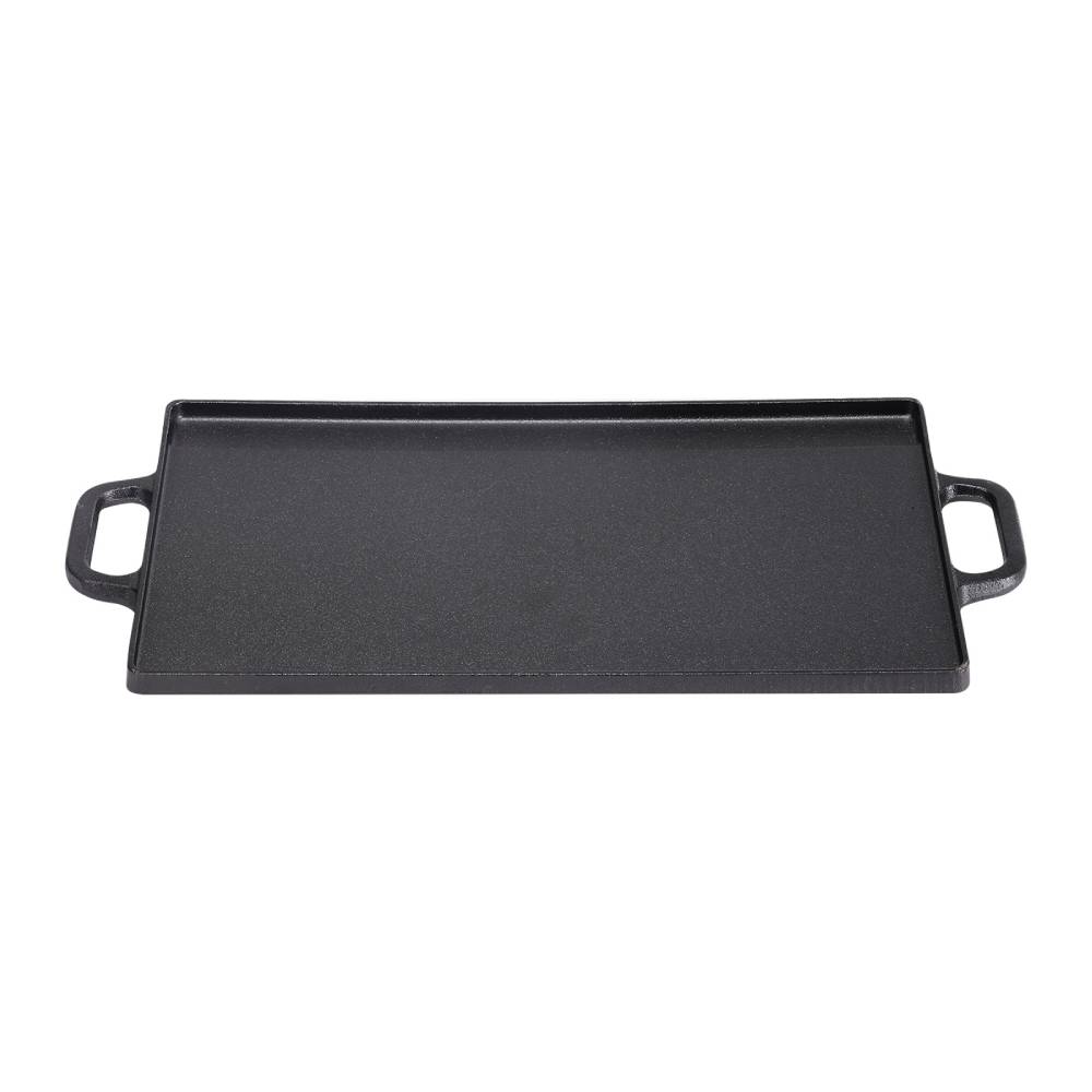 Living and Home 50cm W X 23cm W Non-stick Cast-iron Reversible Griddle Pan
