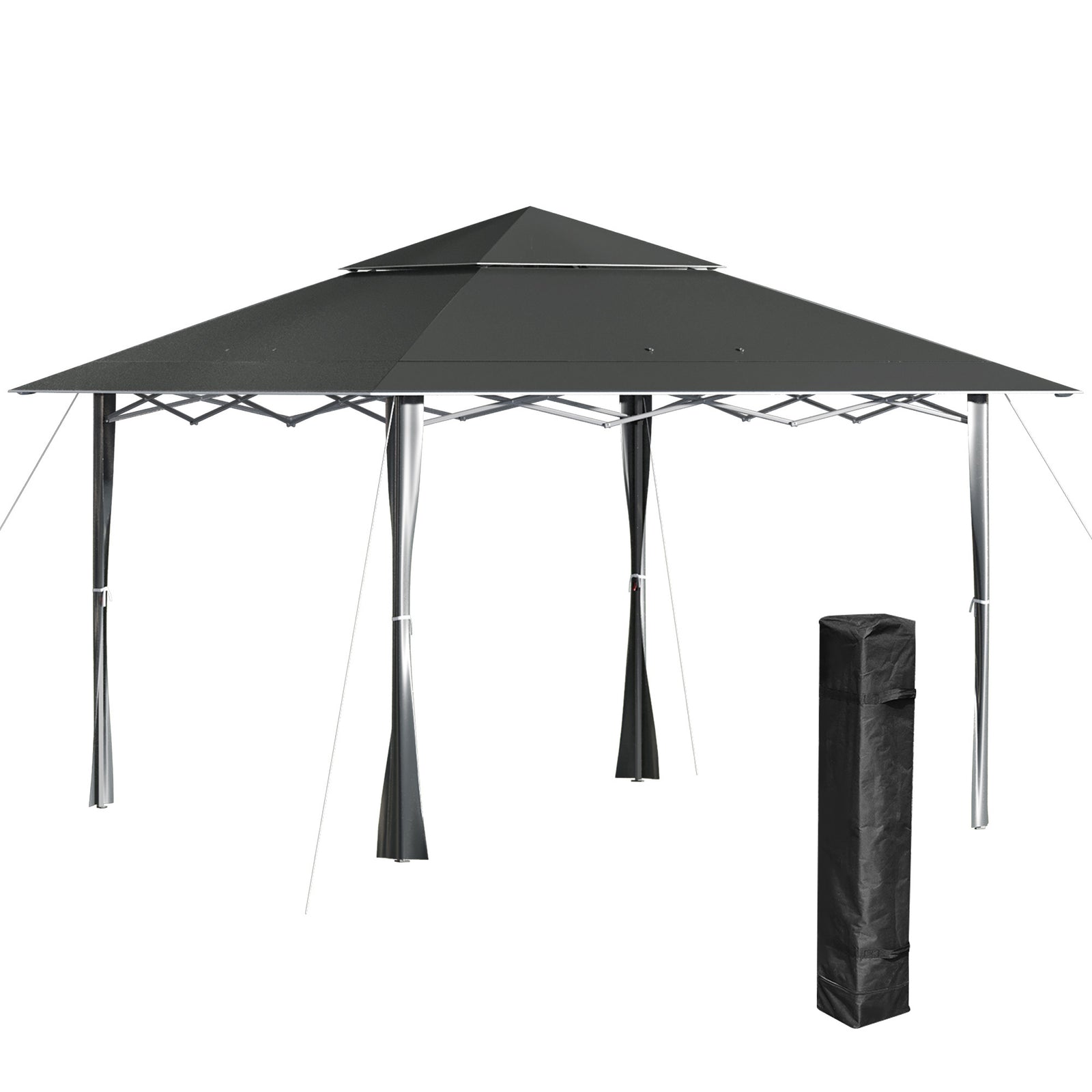 4 X 4m Outdoor Pop-up Canopy Tent Gazebo Adjustable Legs Bag | Dark Slate Gray