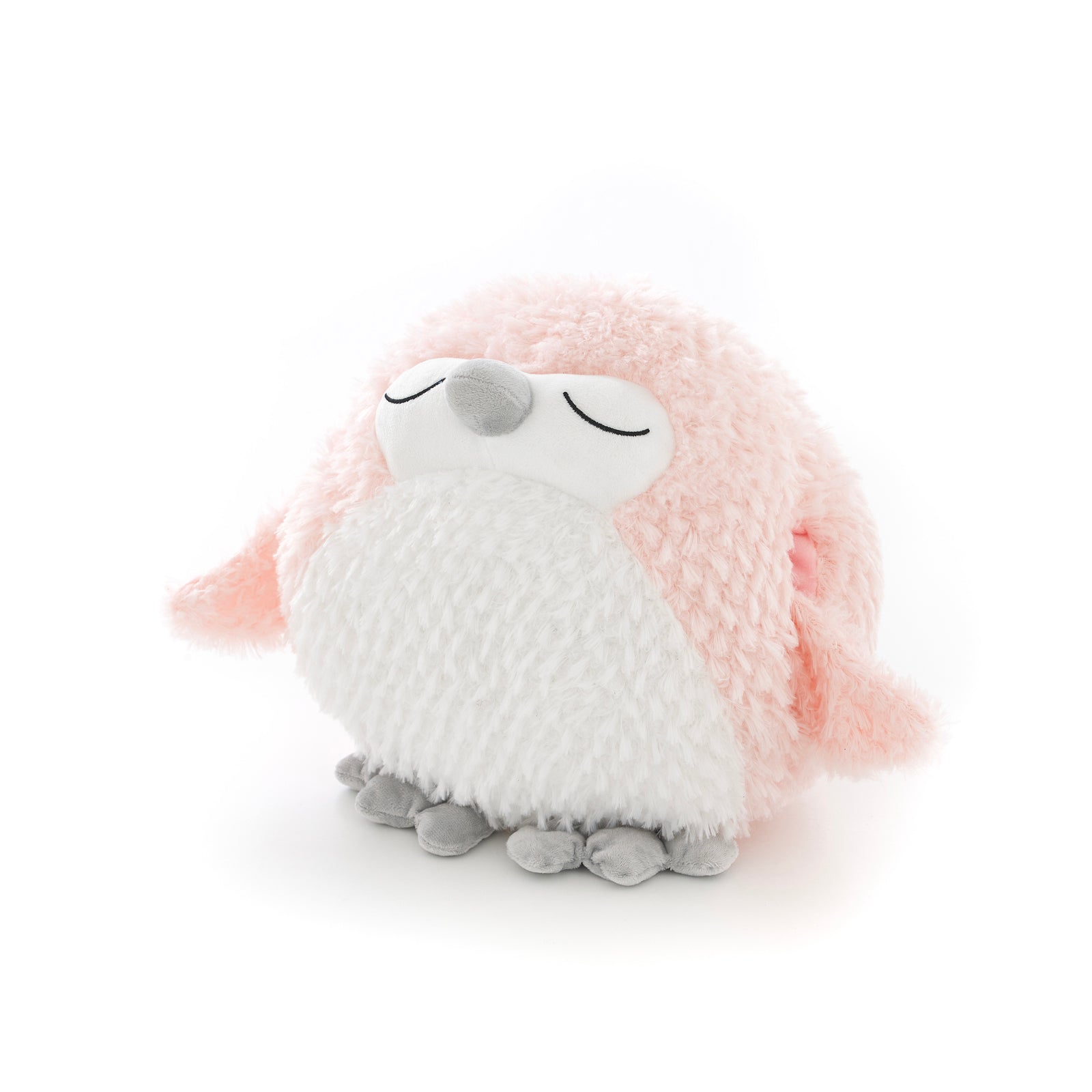 Soft Giant Handwarmer Cozy Plush Pink Owl | 30cm x 30cm | Pink