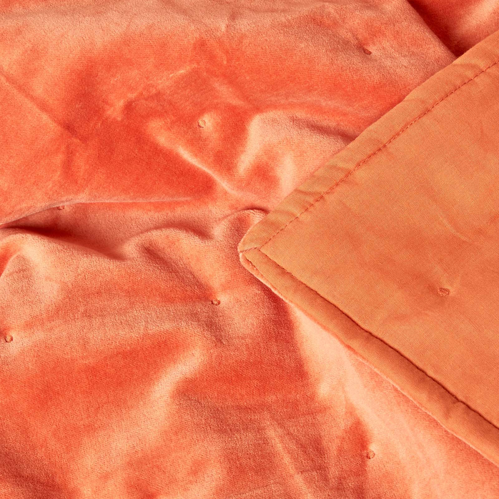Velvet Cotton Quilted Throw | 125cm x 150cm | Burnt Orange