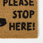 HOMESCAPES 'santa Stop Here' Rubber & Coir Doormat, 40 X 60 Cm