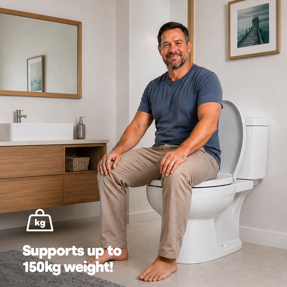 Livivo Soft Close Toilet Seat - Oval White With Quick Release Button For Easy Cleaning