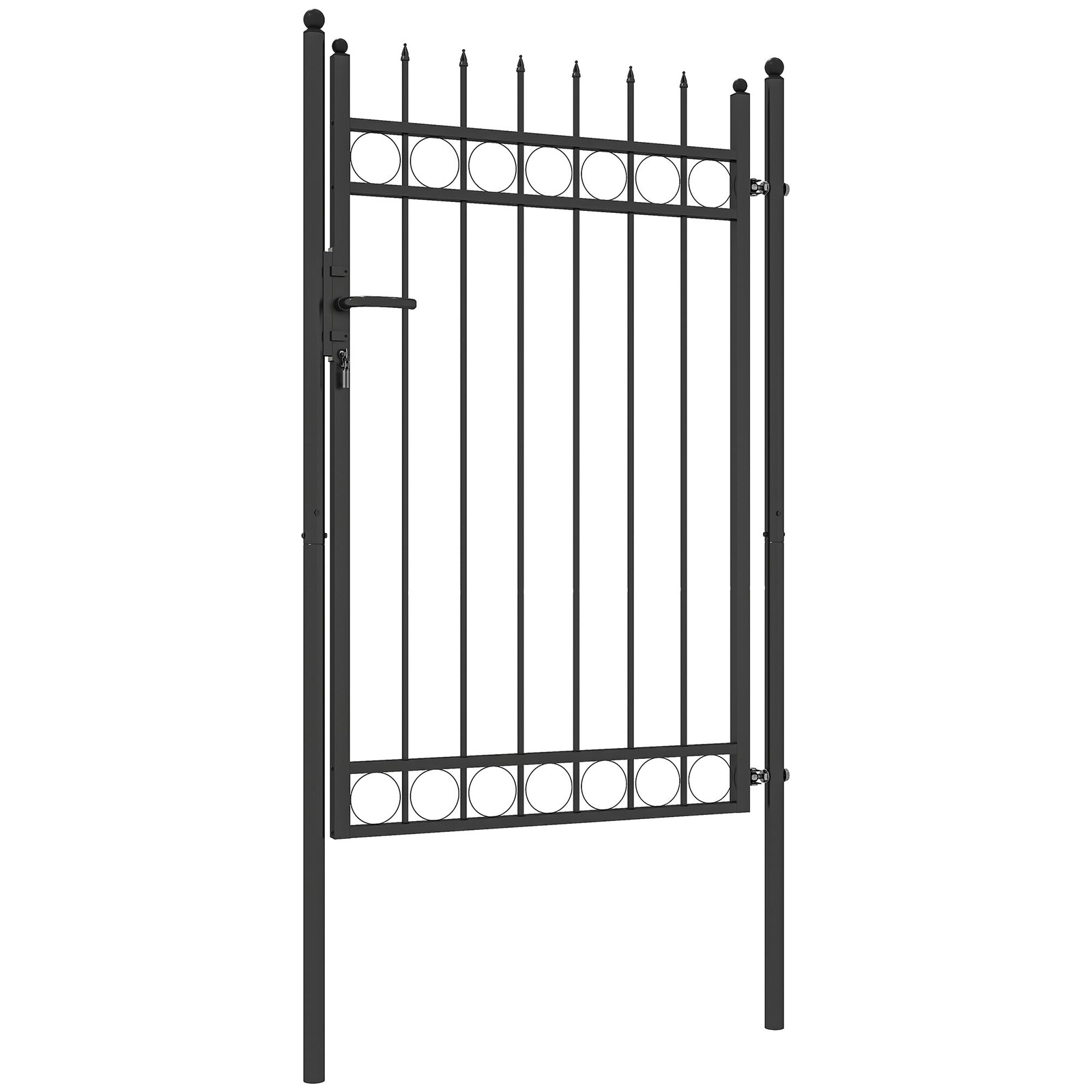 Black Galvanised Steel Garden Gate