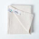 Organic Cotton Waffle Blanket/ Throw | 90cm x 112cm | Natural