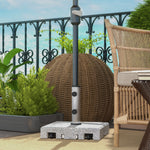 28kg Granite Parasol Base W/ Wheels & Handle