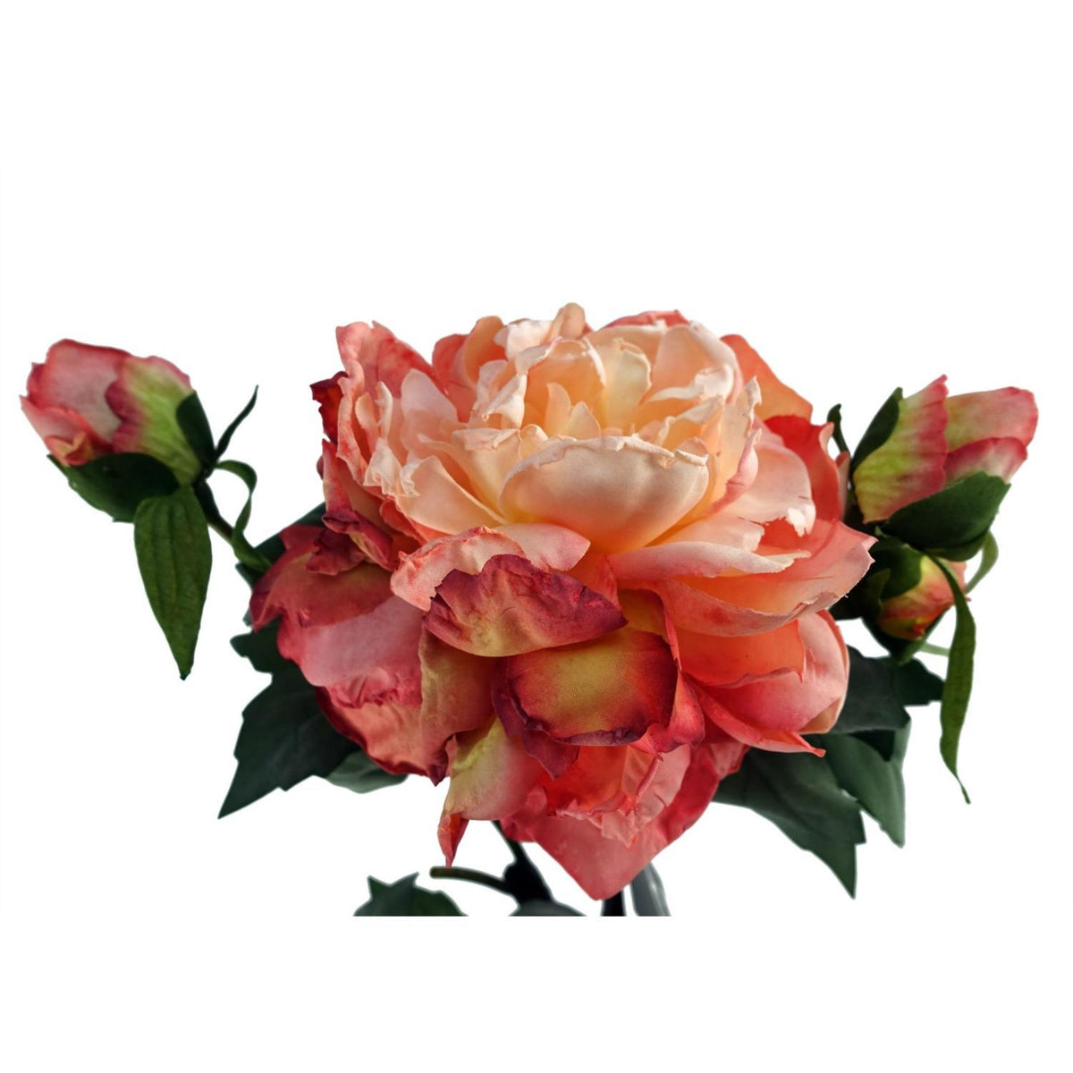 60cm Peony Artificial Flower Pink 1 Flower 3 Buds