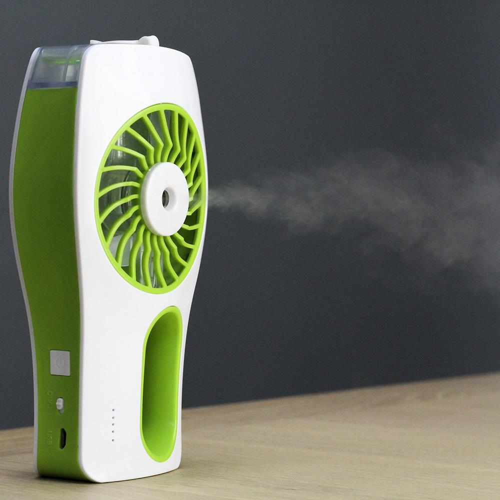 Mist Fan, Round, Rechargeable, 8 Hour Run, Quiet Use