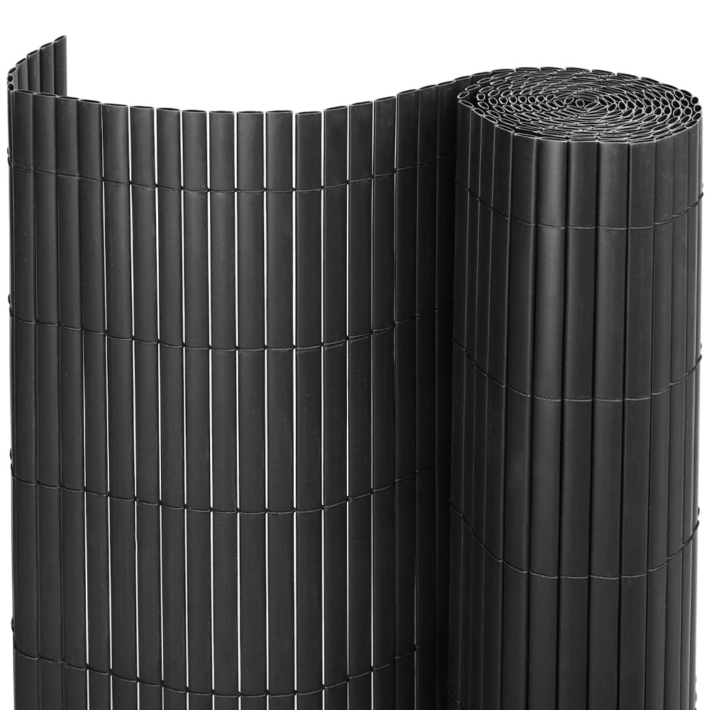 Pvc Privacy Fence Screen For Balcony & Garden, Sun-blocking Outdoor Fence Panel, 3m L X 1/1.2/1.5/1.8/2m W Privacy Screen | Large | Dark Gray