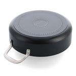 KitchenAid Cookware Coloured Aluminium Covered Skillet With 2 Handles, 24cm, Matt Black