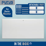 Electric Radiator Panel Heater Eco Bathroom Safe Wall Mounted Or Floorstanding Timer Thermostat Lot 20 | 1800w | White