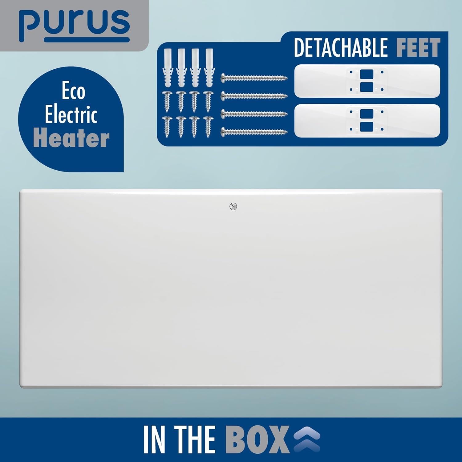 Electric Radiator Panel Heater Eco Bathroom Safe Wall Mounted Or Floorstanding Timer Thermostat Lot 20 | 1800w | White