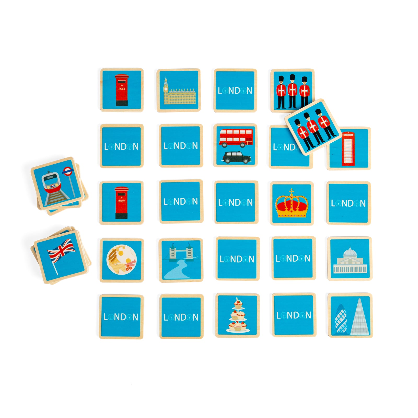 Wooden London Memory Game For Kids