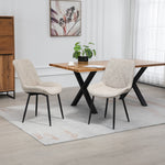 Set Of 2 Bovino Fabric Dining Chairs | Brown