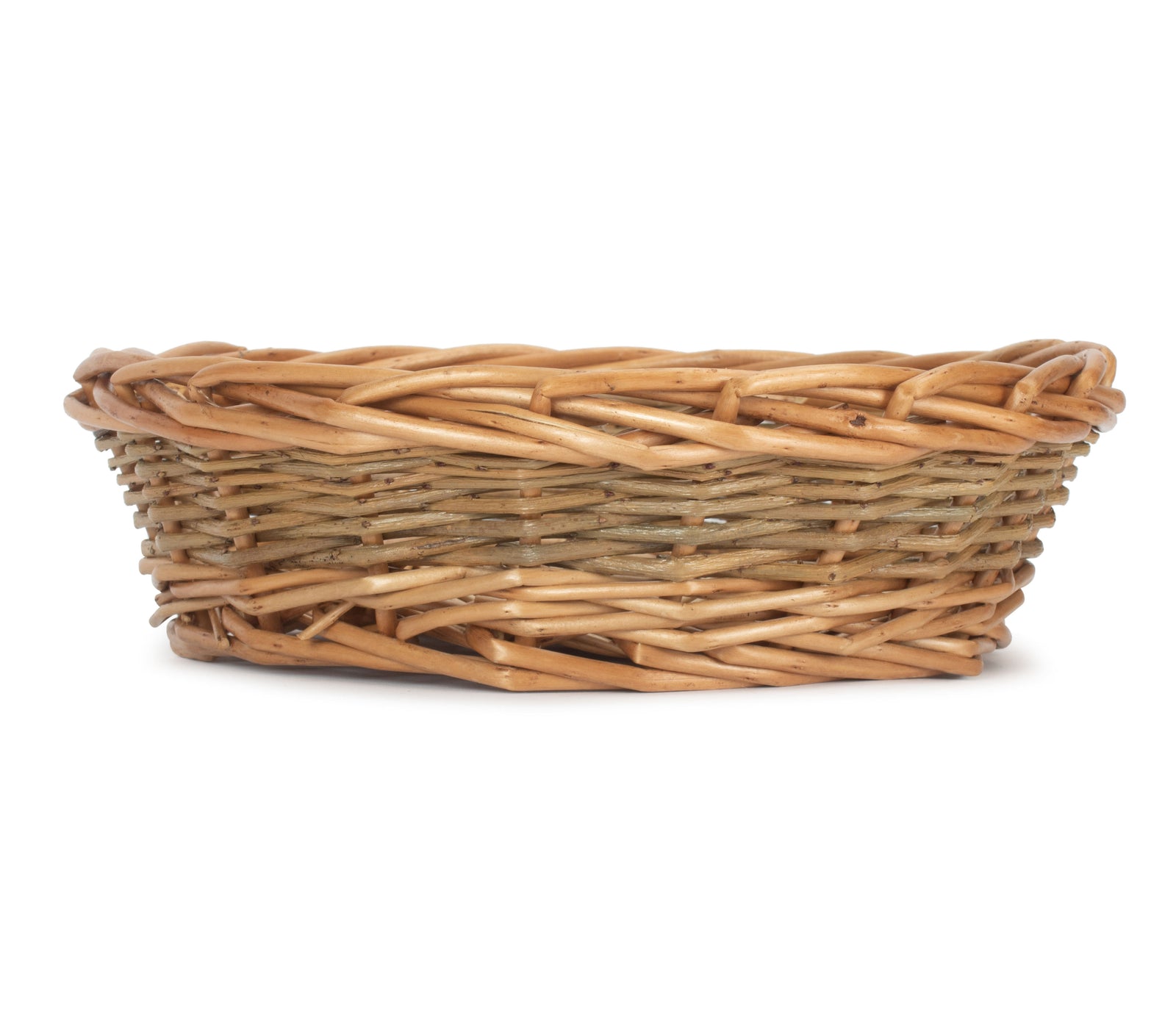 Wicker Unpeeled Willow Round Tray | Large | Brown