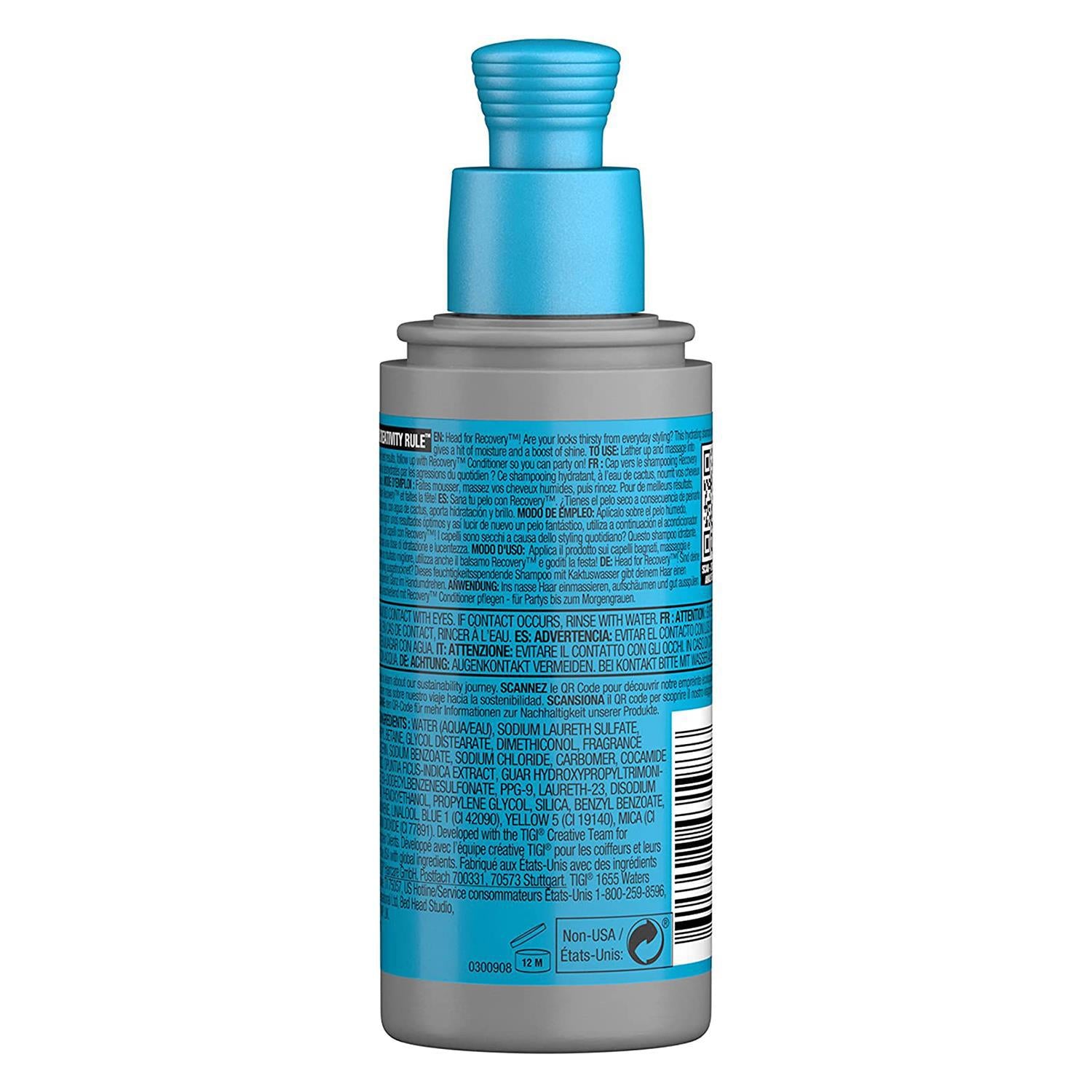 Recovery Moisture Rush Shampoo For Dry Damaged Hair, 100ml, 2pk