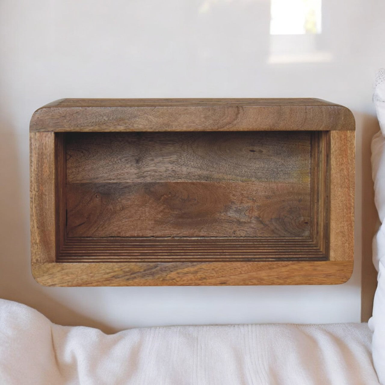 Solid Wood Soba Wall Mounted Bedside