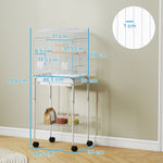 Bird Cage For Budgie Finch Canary Parakeet W/ Stand Tray White | White