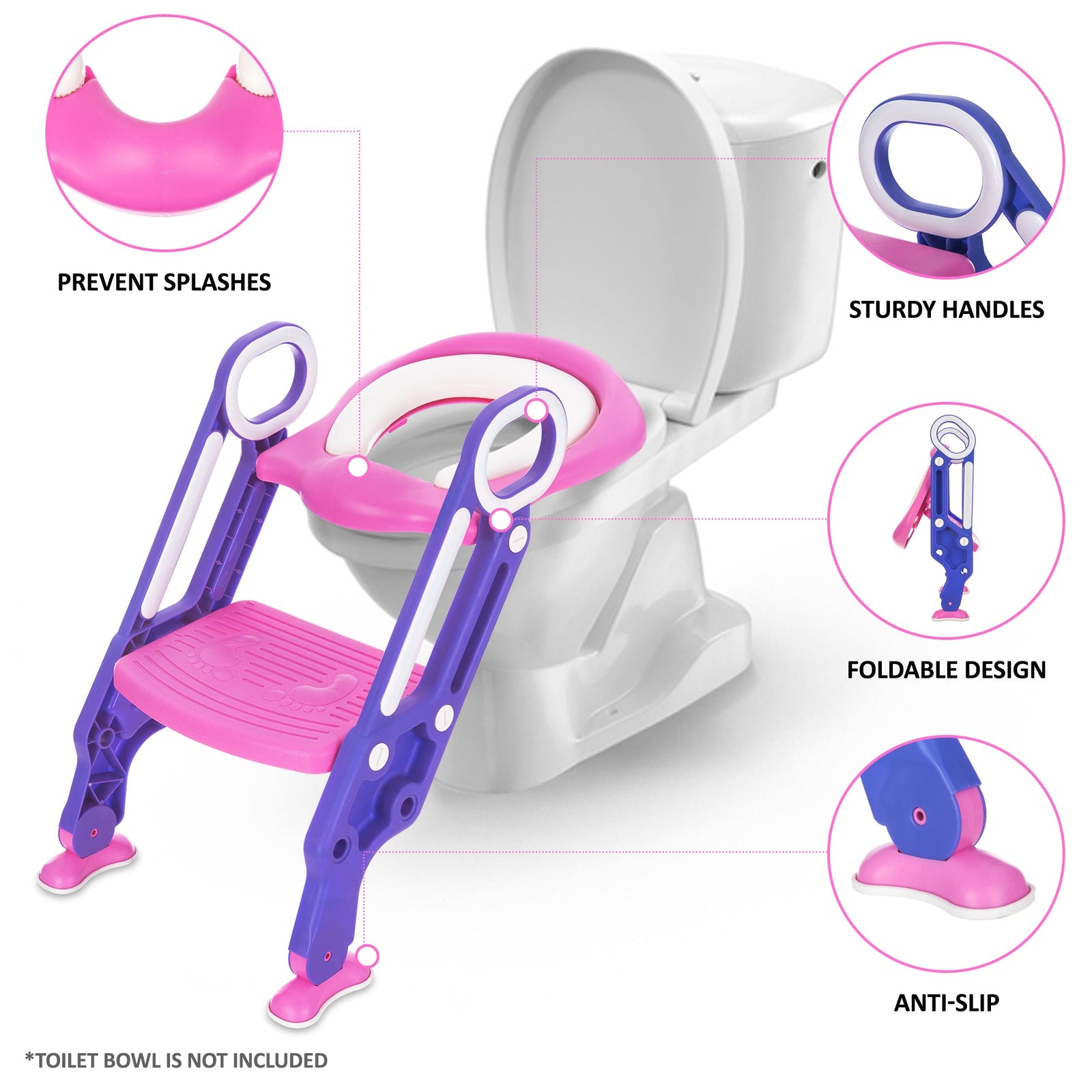 Foldable Padded Toddler Potty | Red