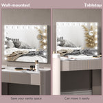 HOMCOM Hollywood Vanity Mirror, Usb Port White