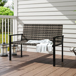 2 Seater Rattan Bench With Quick-drying Padding