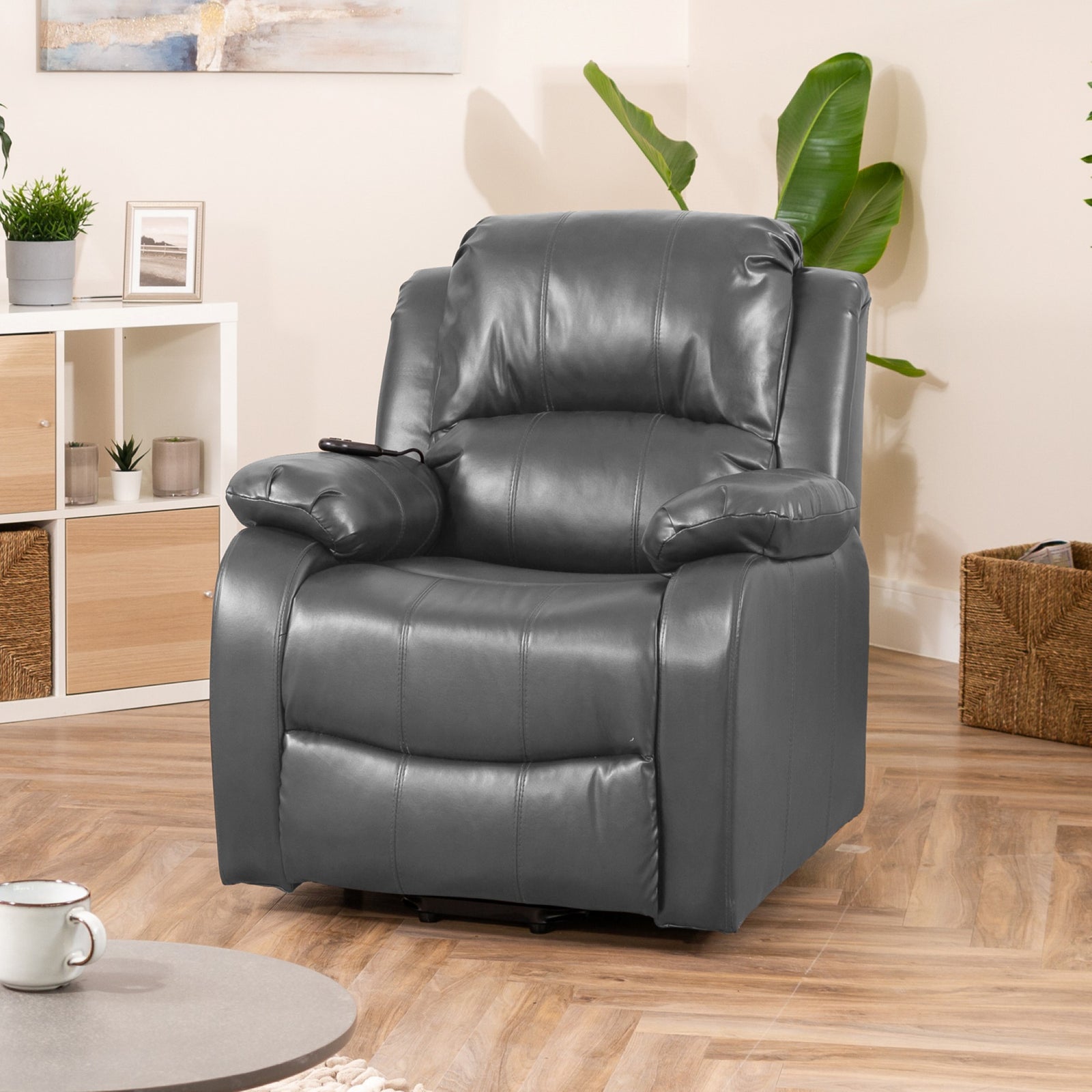Northfield Dual Motor Massage Heat Riser Recliner Chair | Grey
