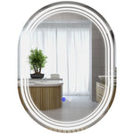 70x50/80x60cm Bathroom Mirror With Led Lights Anti-fog | Medium | Silver