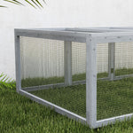 New Rabbit Hutch Cage With Run And Play Space For Outdoor, Grey