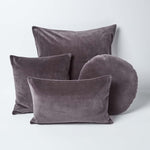 Luxury Cotton Velvet Cushion Cover | 40cm x 40cm | Dark Grey