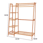 Bamboo Bedroom Garment Clothes Rack | Large | Brown