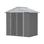 4x6 Ft Metal Storage Shed With Double Lockable Doors & 4 Air Vents  Outdoor Tool Shed For Garden